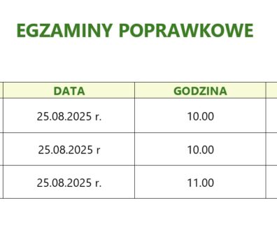 egzaminy poprawkowe